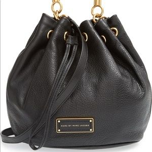 Marc Jacobs Black Leather Bucket Bag